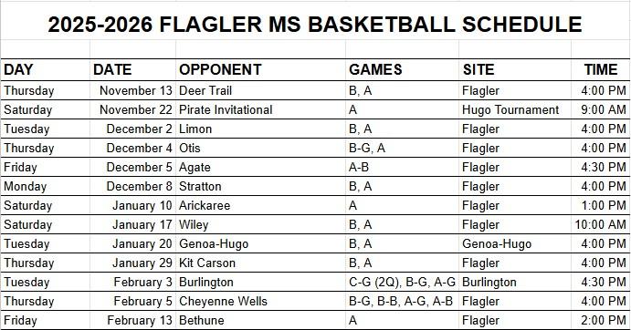 White flyer with black lettering