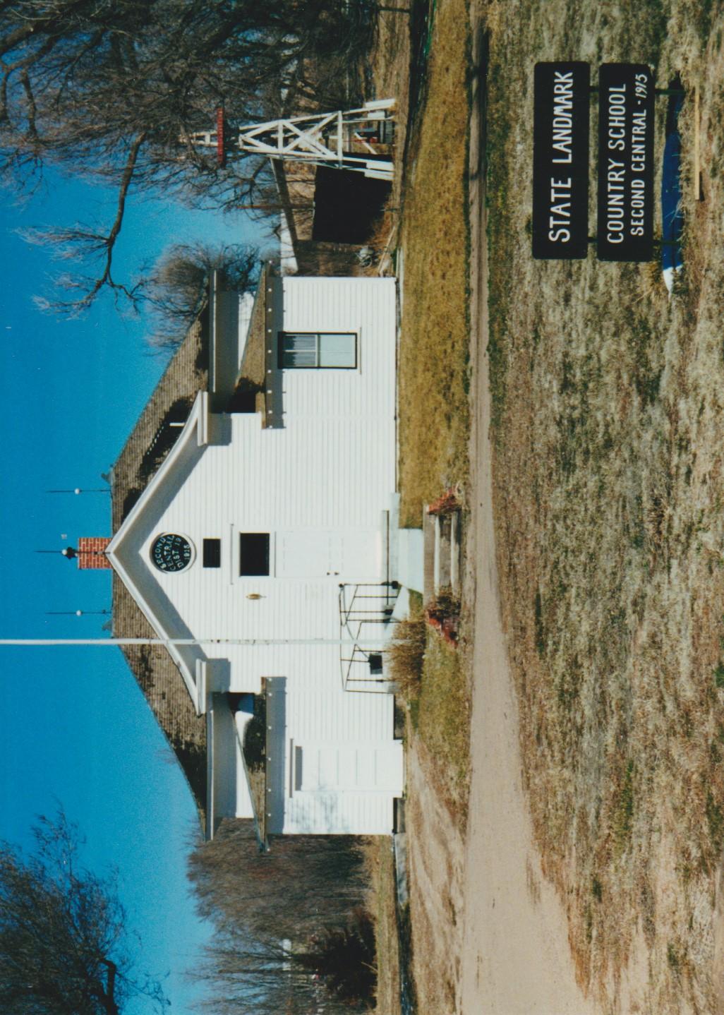 State Landmark of Country School established in 1915, white country school house